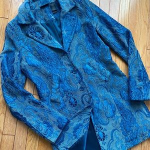 elegant DKNY long lined jacquard blazer